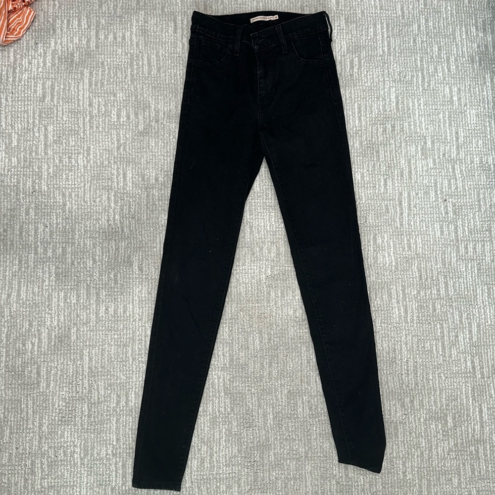Levi black jeans - size 26 high rise super skinny
